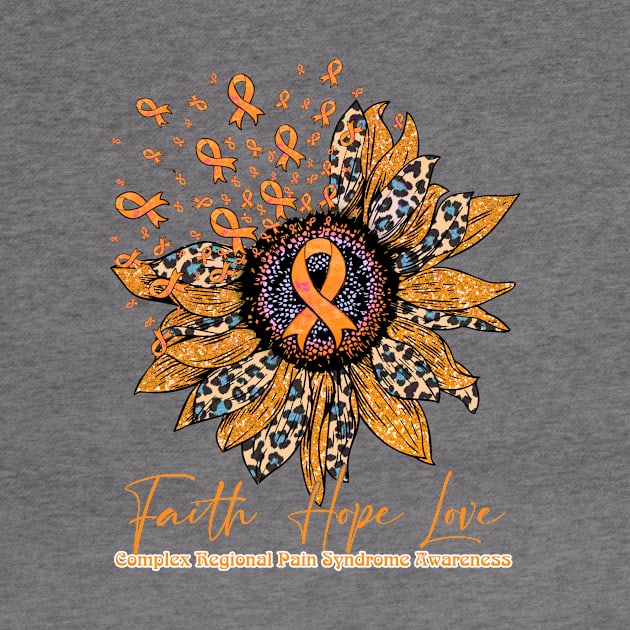 Complex Regional Pain Syndrome Awareness - Sunflower faith hope love by vamstudio